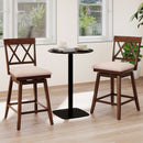 Counter Height Swivel Bar Stools with Upholstered Seat - Set of 2