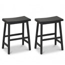 24 Inch Counter Height Stools Solid Wood Saddle Bar Stools Set of 2