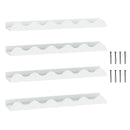 Wall-Mounted Picture Ledge Shelf Set of 4 - 24 Inch White