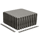 Interlocking EVA Foam Floor Tiles 24-Pack with Borders