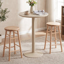 24" Swivel Bar Stools Set of 2 with Footrests