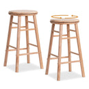 24" Swivel Bar Stools Set of 2 with Footrests