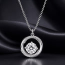 925 Sterling Silver Moissanite Necklace 40+5cm with CZ for Women