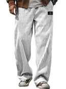 Pocket-embroidered Black-label Loose Straight-leg Casual Pants