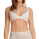 Monique Lhuillier X Hanky Panky Intimates Beige Scalloped Trim Bralette Bra M