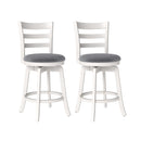 25"/30.5" Swivel Barstools Set of 2 360° Rotating Bar/Counter Height Chairs with Upholstered Seat
