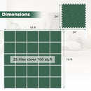 25 Pack-100 Sq.Ft. Foam Floor Tiles Interlocking Carpet Tiles with Edge Borders