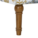 Floral Upholstered Accent Chair with Nailhead Trim