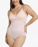 Maidenform Womens Lace Tame Your Tummy Bodysuit in Beige, Size Small