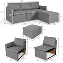 Convertible L-Shaped Sectional Sofa Couch with Reversible Chaise