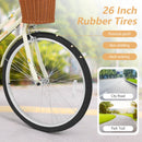 24/26 Inch Beach Cruiser Bike with Basket and Rear Rack