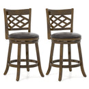 26 Inch Counter Height Bar Stools Set of 2 with Rubber Wood Frame