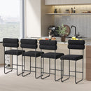 26 Inch Counter Height Bar Stools Set of 2 with Metal Frame and Footrest