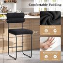 26 Inch Counter Height Bar Stools Set of 2 with Metal Frame and Footrest