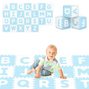 26 Pieces Interlocking ABC Play Mats with Detachable Letters