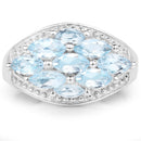 2.50 Carat Genuine Blue Topaz .925 Sterling Silver Ring