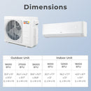 27000 BTU 3 Zone 22 SEER2 Mini Split AC with Heat Pump