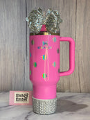 Silver Holographic Metallic MACRAME Tumbler Boot