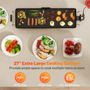 35 Inch Large Electric Griddle Nonstick BBQ Grill with Adjustable Temperature