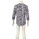 CandE White Floral Crepe Blouson Peasant Top sz Medium