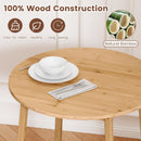 27.5 Inch Round Bamboo Dining Table for 2-4 Person-Natural