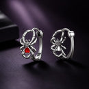 925 Sterling Silver Earrings with Pavé Setting CZ and Enamel Process