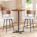 27 Inch Padded Counter Barstools Set of 2 with Metal Legs