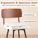 27 Inch Padded Counter Barstools Set of 2 with Metal Legs