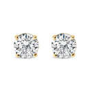 14K White Gold 2.00 Cttw Lab Grown Round Brilliant-Cut Diamond Classic 4-Prong Stud Earrings with Screw Backs (F-G color, VVS2-VS1 Clarity)