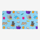 Book Cats Pattern Playmat