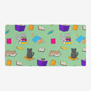 Book Cats Pattern Playmat