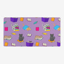 Book Cats Pattern Playmat