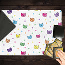 Rainbow Cat Heads Playmat