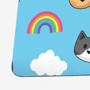 Sunshine Rainbow Cat Heads Playmat