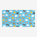 Sunshine Rainbow Cat Heads Playmat