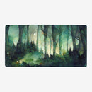Dark Watercolor Forest Playmat