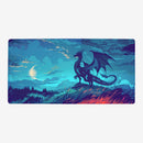 Midnight Blue Dragon Playmat