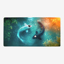 Moon and Ocean Koi Fish Playmat
