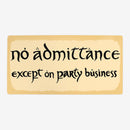 No Admittance Playmat