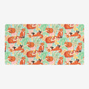 Little Foxes in a Fantasy Forest Playmat