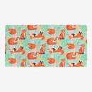 Little Foxes in a Fantasy Forest Playmat