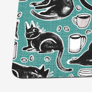 Gouache Black Cats & Coffee Playmat