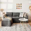 Convertible L-Shaped Sectional Sofa Couch with Reversible Chaise
