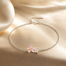S925 Sterling Silver Adjustable Flower Bracelet for Women