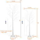 Lighted Birch Tree Artificial White Birch Twig Tree with 8 Warm White Lighting Modes for Wedding Party Christmas Holiday Festival Home Decoration