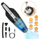 Car Handheld Vacuum Cleaner Cordless Rechargeable Hand Vacuum Portable Strong Suction Vacuum w/ Hose Nuzzle Brush For Dust Pet Hair
