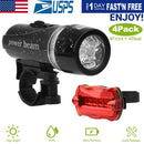 Universal Front Rear Bike Light Set IPX5 Water-Resistant Bike Headlight Taillight Tool-Free Mounting Quick Release