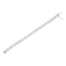 .925 Sterling Silver 1.0 Cttw Diamond Nested Circle Miracle Set Open Wheel 7" Fashion Link Bracelet (I-J Color, I3 Clarity)