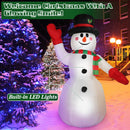 7.9FT Christmas Inflatable Giant Snowman Blow up Light up Snowman with LED Lights Hat Scarf IPX4 Waterproof Christmas Outdoor Yard Lawn Holiday Decor