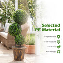29 Inches Artificial Boxwood Topiary Tree Triple Ball Shrubs
